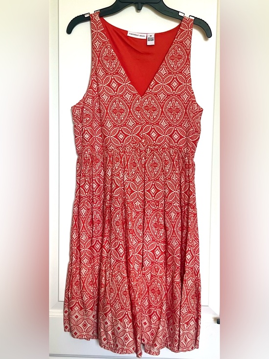 Sincerly Jules Dresses & Skirts - Sincerely Jules Red & White Printed Tiered Sleeveless Dress - Size M EUC